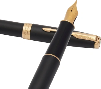 Ручка перьев. Parker Sonnet Core F528 (1931516) Matte Black GT F сталь нержавеющая подар.кор. - купить недорого с доставкой в интернет-магазине