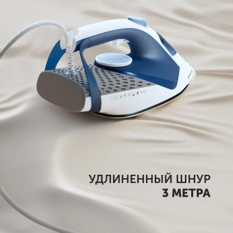 Утюг Polaris PIR 2860AK 3m 2800Вт белый/синий - купить недорого с доставкой в интернет-магазине