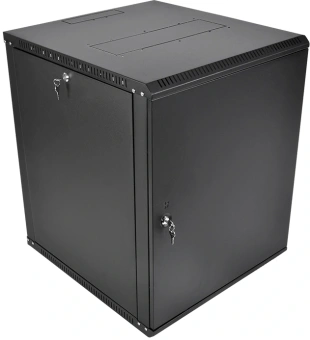 Шкаф коммутационный ЦМО ШРН-Эконом (ШРН-Э-12.350.1-9005) настенный 12U 600x350мм пер.дв.металл направл.под закл.гайки 85кг черный 300мм 15.39кг 180град. 608мм IP20 сталь - купить недорого с доставкой в интернет-магазине