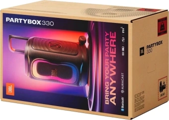 Минисистема Hi-Fi JBL Partybox Stage 330 черный 280Вт USB BT - купить недорого с доставкой в интернет-магазине