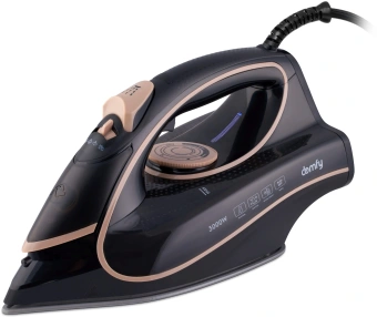 Утюг Domfy DSC-EI901 3000Вт черный/золотистый - купить недорого с доставкой в интернет-магазине