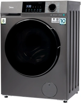 Стиральная машина Midea MFC3814BSW47/S класс: A загр.фронтальная макс.:8кг темно-серебристый инвертор - купить недорого с доставкой в интернет-магазине