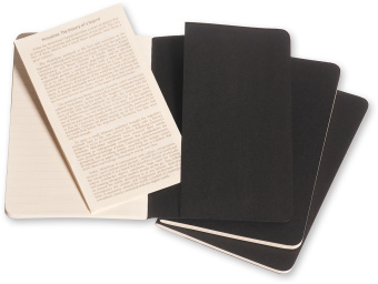 Блокнот Moleskine CAHIER JOURNAL QP311 Pocket 90x140мм обложка картон 64стр. линейка черный (3шт) - купить недорого с доставкой в интернет-магазине