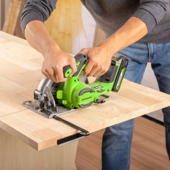 Циркулярная пила (дисковая) Greenworks GD24CS165 (ручная) D диска.:165мм (1501607) - купить недорого с доставкой в интернет-магазине