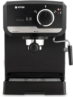 Кофеварка рожковая Vitek VT-1502 1050Вт черный - купить недорого с доставкой в интернет-магазине