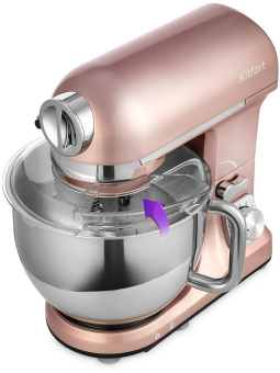 Миксер планетарный Kitfort КТ-3015 1000Вт золотистый - купить недорого с доставкой в интернет-магазине