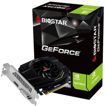 Видеокарта Biostar PCI-E 4.0 GT1030-4GB DDR4 NVIDIA GeForce GT 1030 4Gb 64bit DDR4 2000/1152 DVIx1 HDMIx1 HDCP Ret - купить недорого с доставкой в интернет-магазине