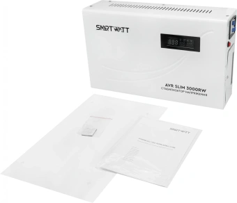 Стабилизатор напряжения Smartwatt AVR Slim 3000RW 3000ВА белый - купить недорого с доставкой в интернет-магазине