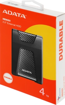Жесткий диск A-Data USB 3.0 4TB AHD650-4TU31-CBK HD650 DashDrive Durable 2.5" черный - купить недорого с доставкой в интернет-магазине