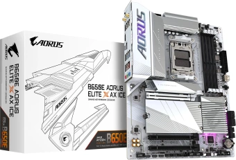 Материнская плата Gigabyte B650E AORUS ELITE X AX ICE Socket AM5 AMD B650 4xDDR5 ATX AC`97 8ch(7.1) 2.5Gg RAID+HDMI - купить недорого с доставкой в интернет-магазине