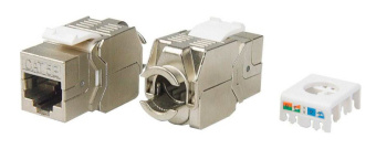 Модуль Hyperline KJ8-8P8C-C5E-180-TLS-SH-F-WH информ. KeystoneRJ45 кат.5E FTP стальной - купить недорого с доставкой в интернет-магазине