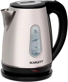 Чайник электрический Scarlett SC-EK21S36 1.8л. 2200Вт черный корпус: сталь - цена, купить или заказать с доставкой в интернет-магазине Чайник электрический Scarlett SC-EK21S36 1.8л. 2200Вт черный корпус: сталь - купить недорого с доставкой в интернет-магазине