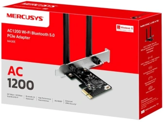 Сетевой адаптер Wi-Fi + Bluetooth Mercusys MA30E AC1200 PCI Express (ант.внеш.несъем.) 2ант. - купить недорого с доставкой в интернет-магазине