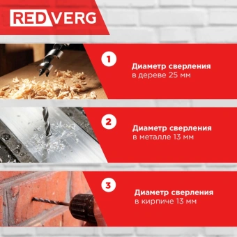 Дрель ударная RedVerg RD-ID550 550Вт ключевой реверс - купить недорого с доставкой в интернет-магазине