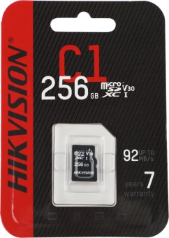 Флеш карта microSDXC 256GB Hikvision HS-TF-C1(STD)/256G/ZAZ01X00/OD C1 V30 w/o adapter - купить недорого с доставкой в интернет-магазине