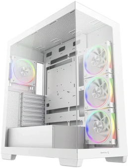 Корпус Deepcool CG580 4F V2 WH белый без БП ATX 6x120mm 4x140mm 2xUSB3.0 audio bott PSU - купить недорого с доставкой в интернет-магазине