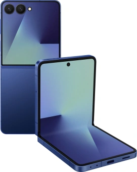 Смартфон Samsung SM-F766B Galaxy Flip7 512Gb 12Gb синий раскладной 3G 4G 1Sim 6.9" 1080x2520 Android 16 50Mpix 802.11 a/b/g/n/ac/ax/be NFC GPS GSM900/1800 GSM1900 Protect - купить недорого с доставкой в интернет-магазине