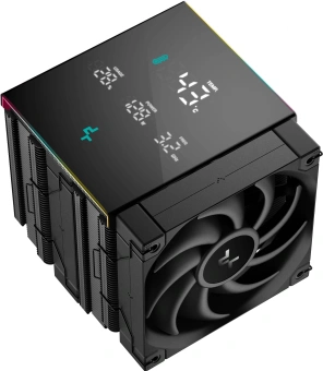 Устройство охлаждения(кулер) Deepcool AK620 Digital Pro Soc-AM5/AM4/1151/1200/2066/1700 черный 4-pin 28dB Al+Cu LCD 260W 1486gr Ret (R-AK620-BKAPMN-G) - купить недорого с доставкой в интернет-магазине