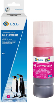 Чернила G&G GG-C13T06C34А №112 пурпурный пигментный70мл для Epson L6550/6570/11160/15150/15160 - купить недорого с доставкой в интернет-магазине