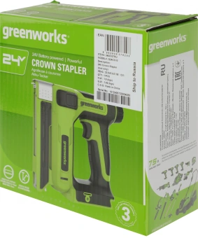 Степлер ручной Greenworks G24CS10 скобы 4/55/90/18GA - купить недорого с доставкой в интернет-магазине