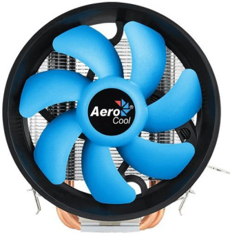 Устройство охлаждения(кулер) Aerocool Verkho 3 Plus Soc-AM5/AM4/1151/1200/1700 черный/синий 4-pin 18-27dB Al+Cu 125W 528gr Ret (VERKHO 3 PLUS PWM) - купить недорого с доставкой в интернет-магазине
