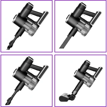 Пылесос ручной Kitfort КТ-5123 350Вт черный/серебристый - купить недорого с доставкой в интернет-магазине