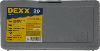 Набор инструментов Dexx 27602-H20 20 предметов (жесткий кейс) - купить недорого с доставкой в интернет-магазине