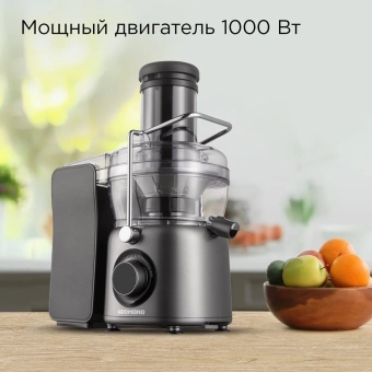 Соковыжималка центробежная Redmond J1402 1000Вт рез.сок.:1000мл. серый - купить недорого с доставкой в интернет-магазине