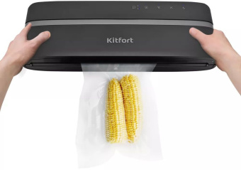 Вакуумный упаковщик Kitfort КТ-1526 110Вт 0.6Бар шир.пак.:27см черный - купить недорого с доставкой в интернет-магазине