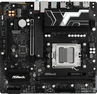 Материнская плата Asrock B850M-X R2.0 Socket AM5 AMD B850 2xDDR5 mATX AC`97 8ch(7.1) 2.5Gg RAID+HDMI+DP - купить недорого с доставкой в интернет-магазине
