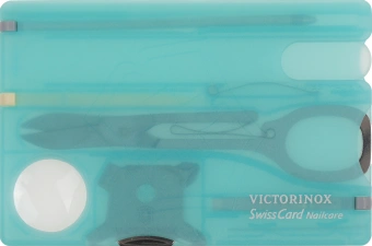Швейцарская карта Victorinox SwissCard Nailcare (0.7240.T21) бирюзовый полупрозрачный коробка подарочная - купить недорого с доставкой в интернет-магазине