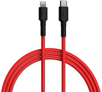 Кабель ZMI AL875 USB Type-C (m)-Lightning (m) 1.5м красный коробка (упак.:1шт) - купить недорого с доставкой в интернет-магазине