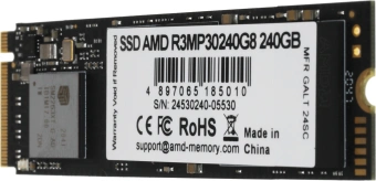 Накопитель SSD AMD PCIe 3.0 x4 240GB R3MP30240G8 Radeon M.2 2280 - купить недорого с доставкой в интернет-магазине