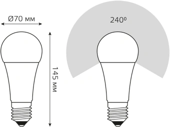 Лампа светодиодная Gauss Globe Elementary 30Вт цок.:E27 груша 220B св.свеч.бел.нейт. А67 (упак.:10шт) (73229) - купить недорого с доставкой в интернет-магазине