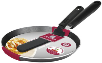 Сковорода блинная Rondell Pancake frypan RDA-1408 круглая 22см покрытие: Xylan Plus ручка несъемная (без крышки) черный - купить недорого с доставкой в интернет-магазине