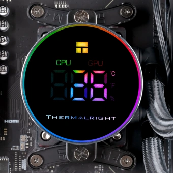 Система водяного охлаждения Thermalright Frozen Magic 360 Digital V2 ARGB Soc-AM5/AM4/1200/1700/1851 черный 4-pin 28.2dB Al LCD Ret (F-MAGIC-360-DIGITAL-BL-ARGB-V2) - купить недорого с доставкой в интернет-магазине