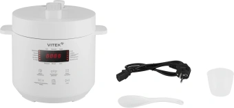 Мультиварка-скороварка Vitek VT-MC0301 3л 500Вт белый - купить недорого с доставкой в интернет-магазине