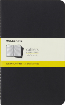 Блокнот Moleskine CAHIER JOURNAL QP317 Large 130х210мм обложка картон 80стр. клетка черный (3шт) - купить недорого с доставкой в интернет-магазине