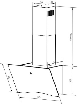 Вытяжка каминная Weissgauff Assy 60 TC черный управление: сенсорное (1 мотор) - купить недорого с доставкой в интернет-магазине