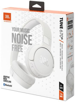 Гарнитура накладные JBL Tune 670NC белый беспроводные bluetooth оголовье (JBLT670NCWHT) - купить недорого с доставкой в интернет-магазине