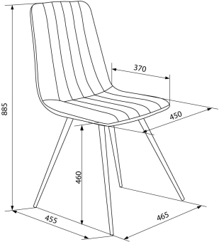Стул для дома Бюрократ CH-K6_4 комплект 4шт Holland 18 металл черный на ножках (CH-K6_1/HL18_4) - купить недорого с доставкой в интернет-магазине
