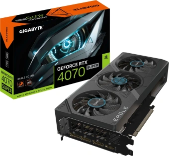 Видеокарта Gigabyte PCI-E 4.0 GV-N407SEAGLE OC-12GD NVIDIA GeForce RTX 4070 Super 12Gb 192bit GDDR6X 2535/21000 HDMIx1 DPx3 HDCP Ret - купить недорого с доставкой в интернет-магазине