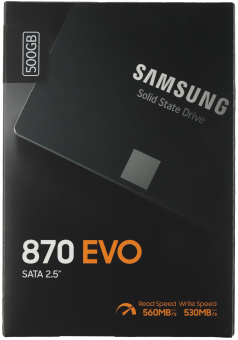 Накопитель SSD Samsung SATA-III 500GB MZ-77E500B/EU 870 EVO 2.5" - купить недорого с доставкой в интернет-магазине