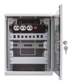 Шкаф коммутационный ЦМО (ШРН-12.255-10) настенный 12U 320x305мм пер.дв.стекл 100кг серый 255мм 10.62кг 180град. 600мм металл - купить недорого с доставкой в интернет-магазине