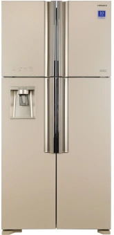 Холодильник Hitachi R-W660PUC7 GBE 2-хкамерн. бежевый стекло инвертер - купить недорого с доставкой в интернет-магазине