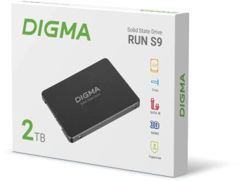 Накопитель SSD Digma SATA-III 2TB DGSR2002TS93T Run S9 2.5" - купить недорого с доставкой в интернет-магазине