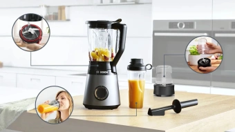 Блендер стационарный Bosch MMB6177S 1200Вт серебристый - купить недорого с доставкой в интернет-магазине