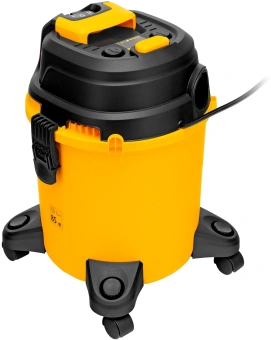 Строительный пылесос Denzel RVC20 1400Вт (уборка: сухая/сбор воды/выдув) желтый - купить недорого с доставкой в интернет-магазине