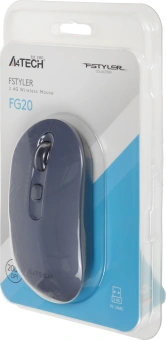 Мышь A4Tech Fstyler FG20 пепельный/синий оптическая 2000dpi беспров. USB для ноутбука 4but (FG20 ASH BLUE) - купить недорого с доставкой в интернет-магазине