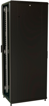 Шкаф серверный WRline (WR-TT-2761-AS-RAL9004) напольный 27U 600x1000мм пер.дв.стекл задн.дв.стал.лист 2 бок.пан. 800кг черный 910мм 1388мм IP20 сталь - купить недорого с доставкой в интернет-магазине